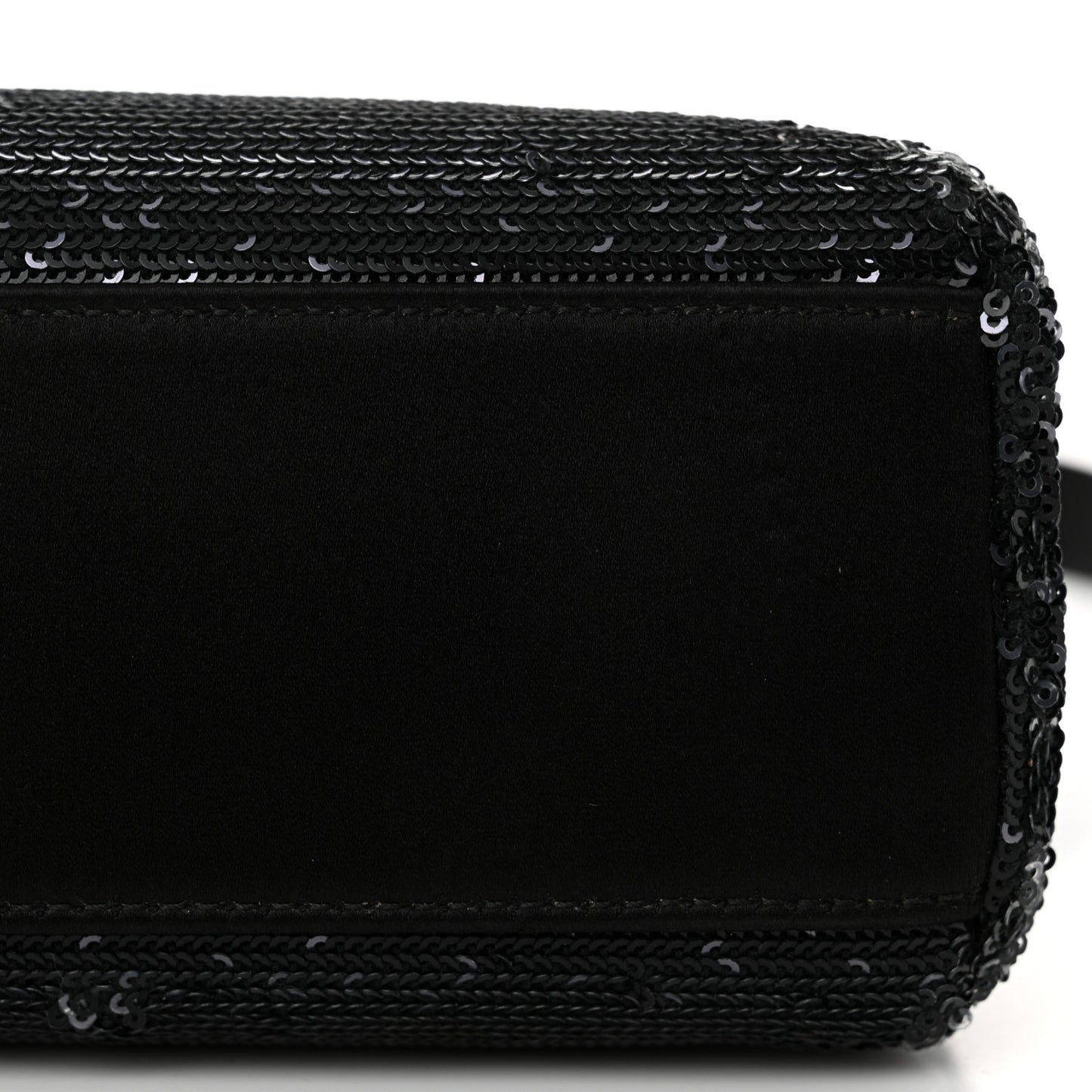 Satin Sequin Gradient Mini Lady Dior Black Silver