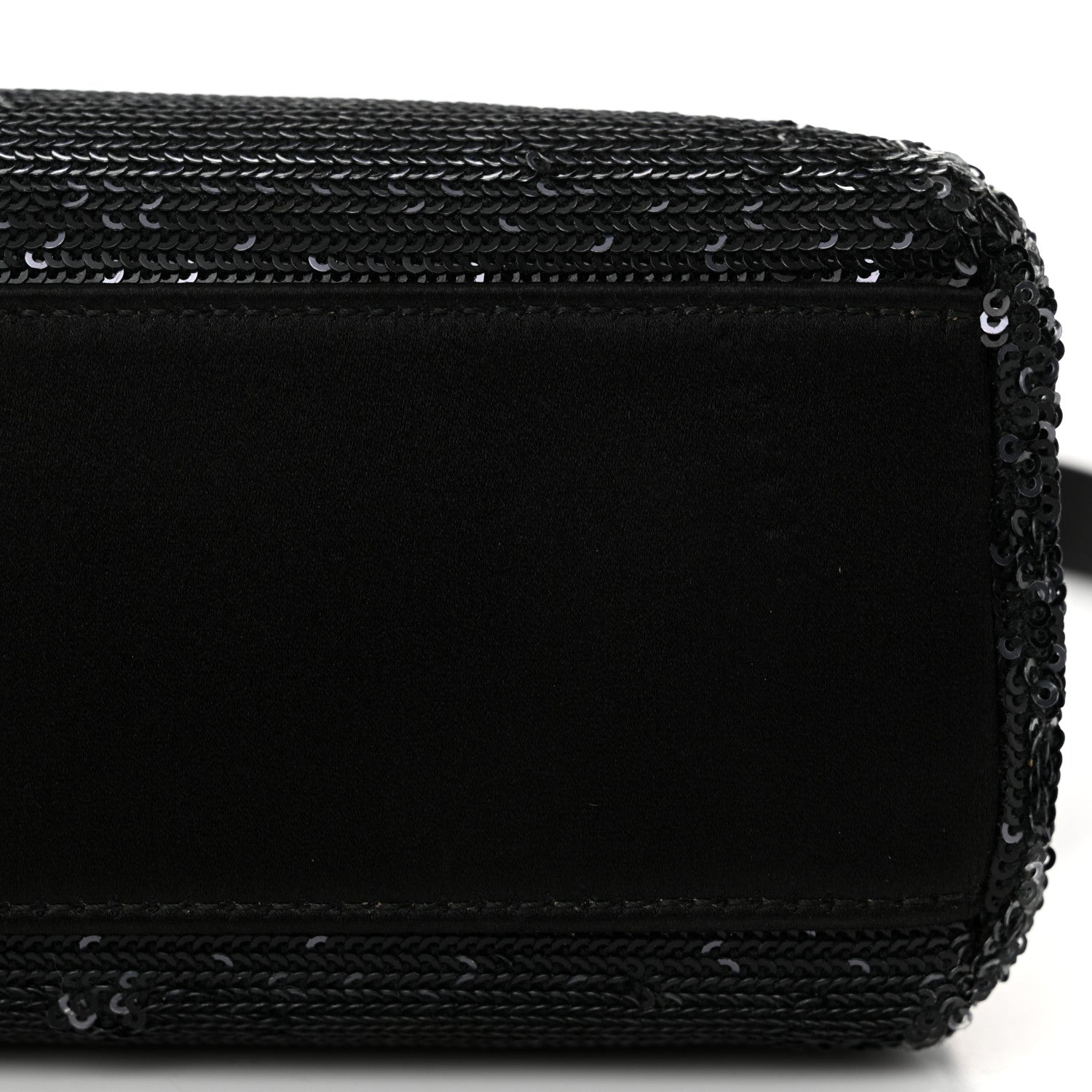 Christian Dior Satin Sequin Gradient Mini Lady Dior Black Silver 10 of 12