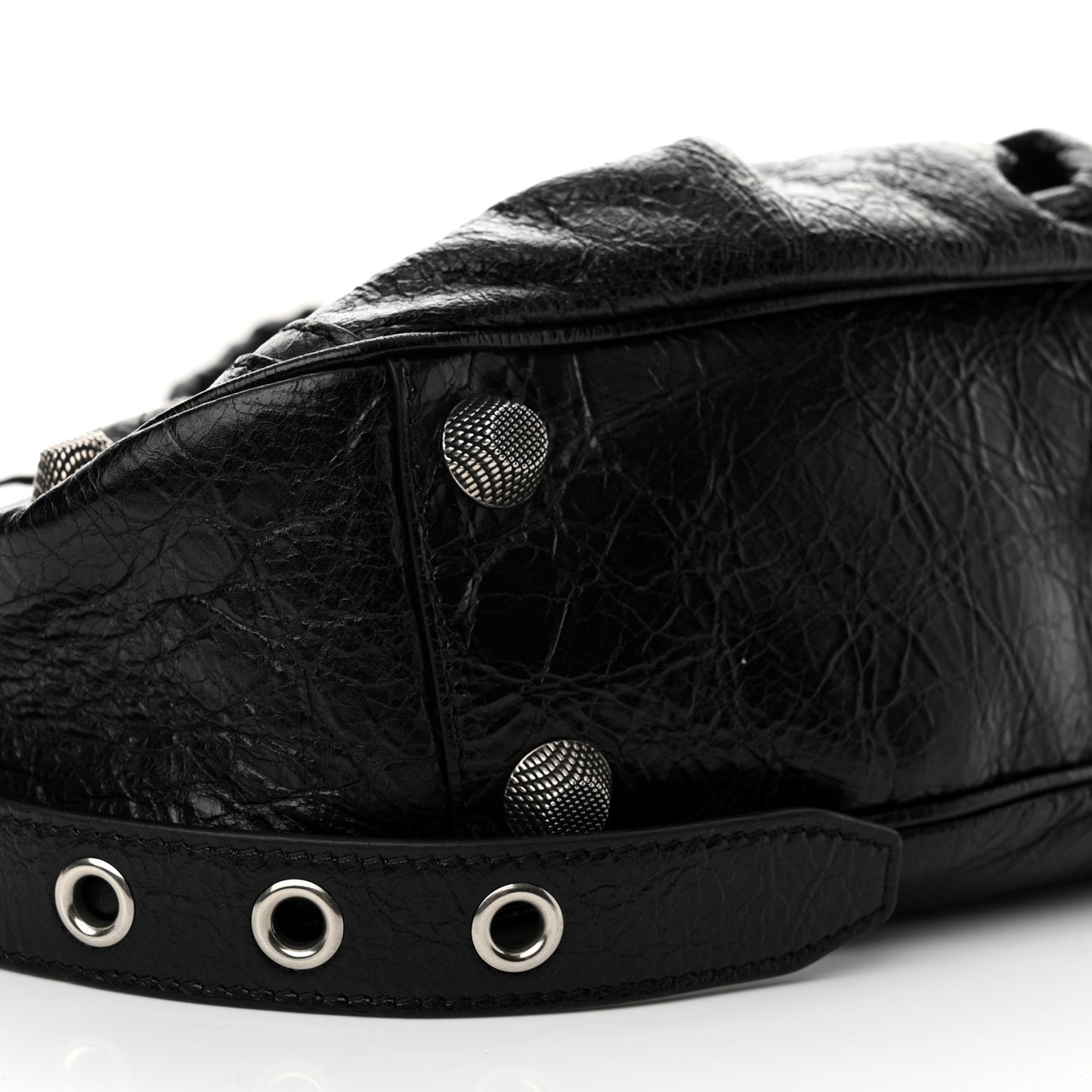 Agneau Arena Small Le Cagole Shoulder Bag Black