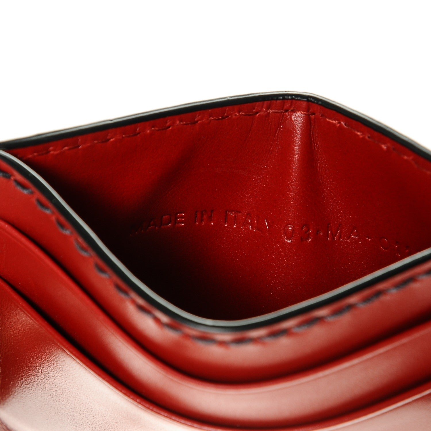 Christian Dior Calfskin D-Fence Card Holder Red 7 of 7