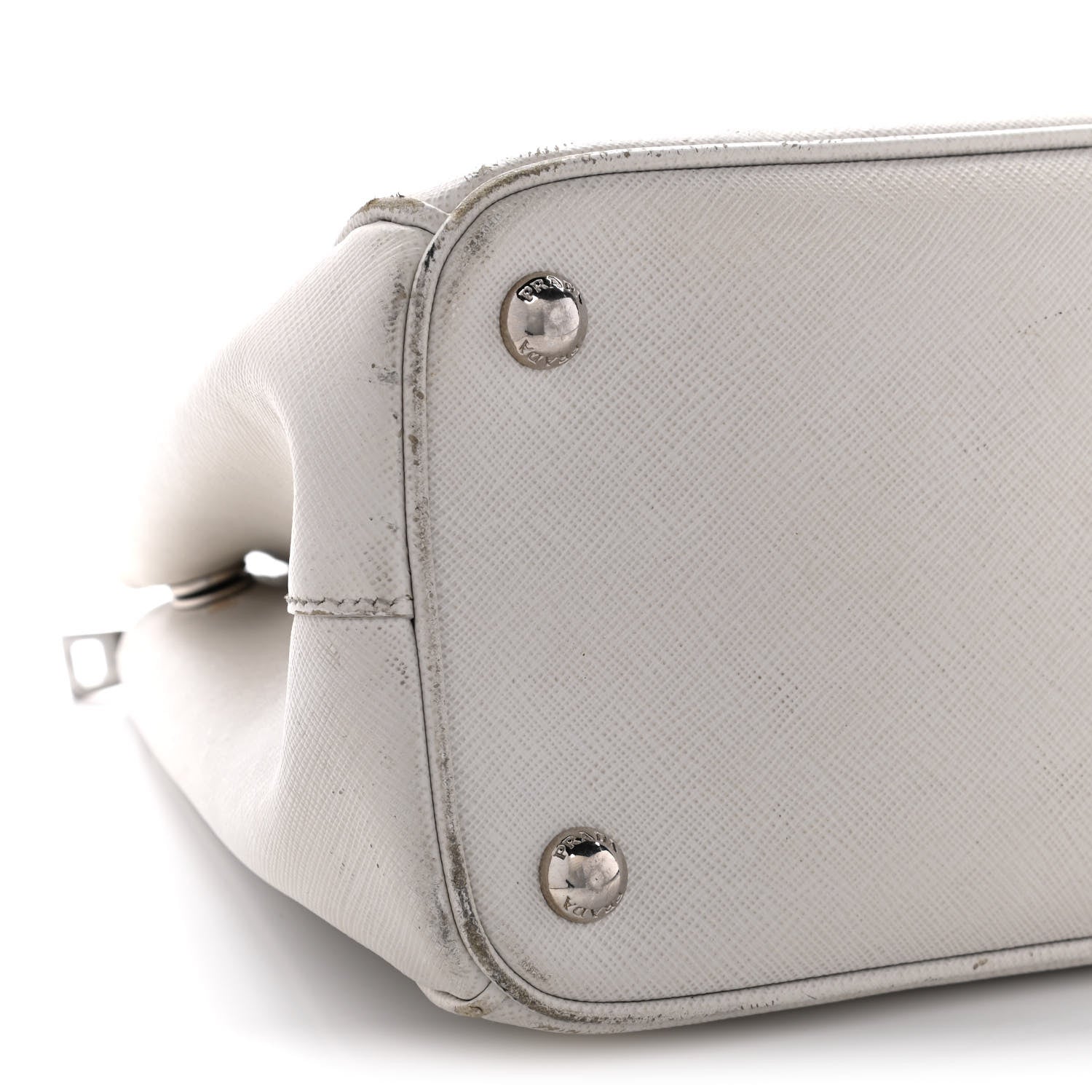 Prada Saffiano Small Galleria Double Zip Tote Talco 9 of 19