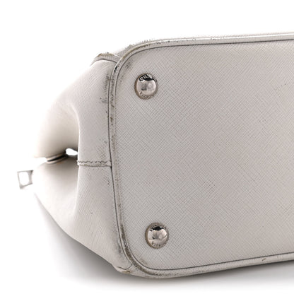 Prada Saffiano Small Galleria Double Zip Tote Talco 9 of 19