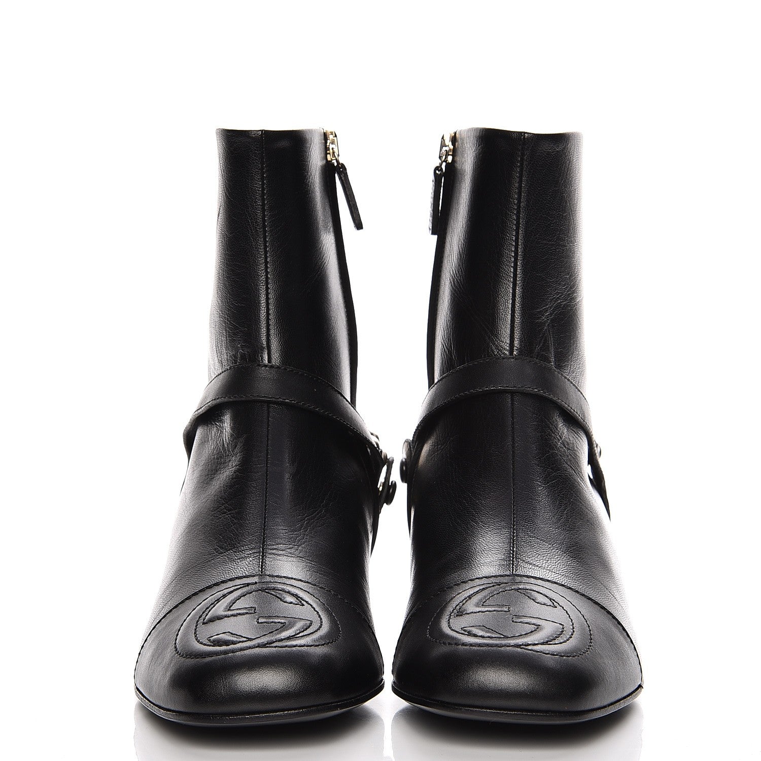 Gucci Calfskin Soho Boot 38.5 Nero Black 2 of 9