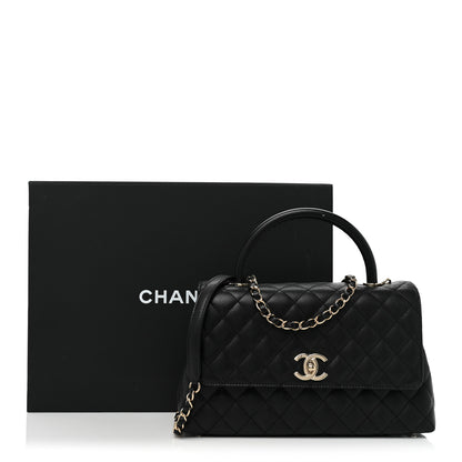 Chanel Caviar Quilted Small Coco Handle Flap Black 14 of 14