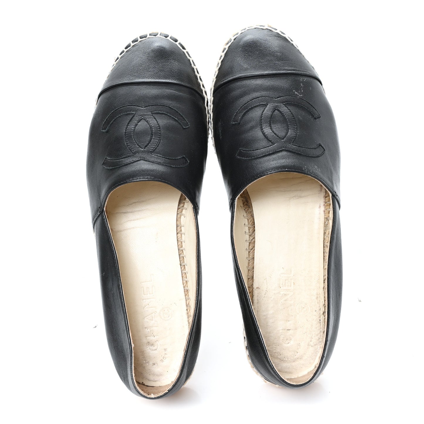 Lambskin CC Espadrilles 40 Black