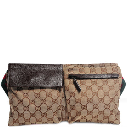 Gucci Monogram Web Belt Bag Dark Brown 1 of 7