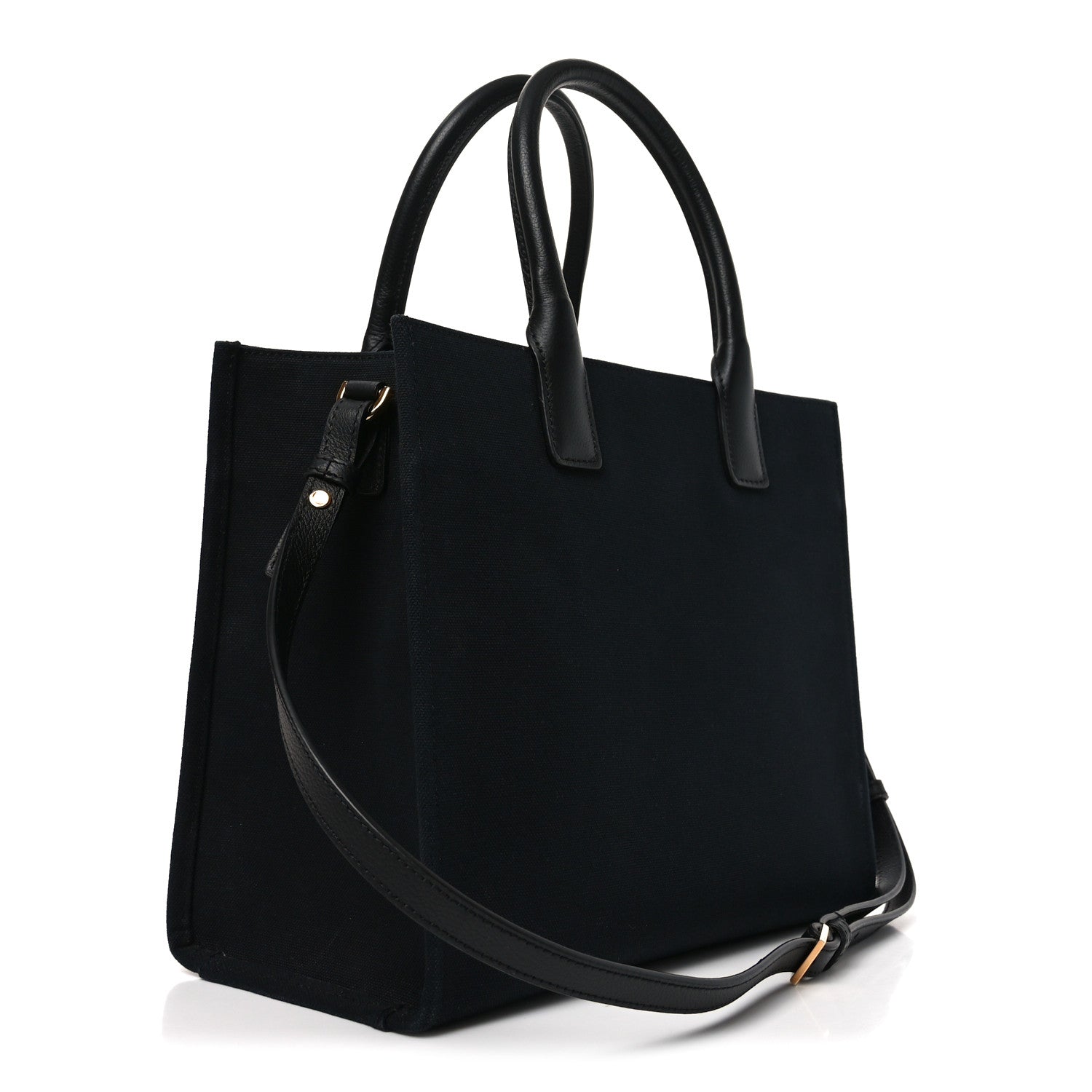 Versace Canvas Calfskin La Medusa Small Tote Tote Black 3 of 9
