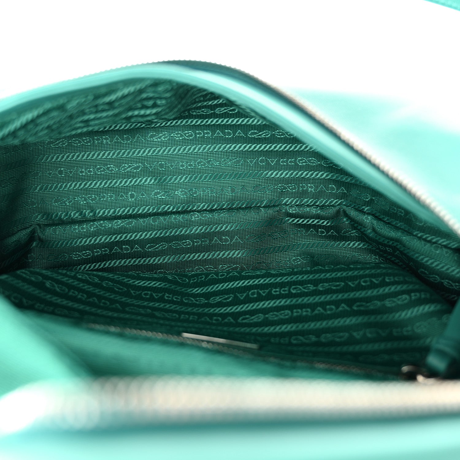 Prada Nappa Padded Signaux Bag Turquoise 5 of 10