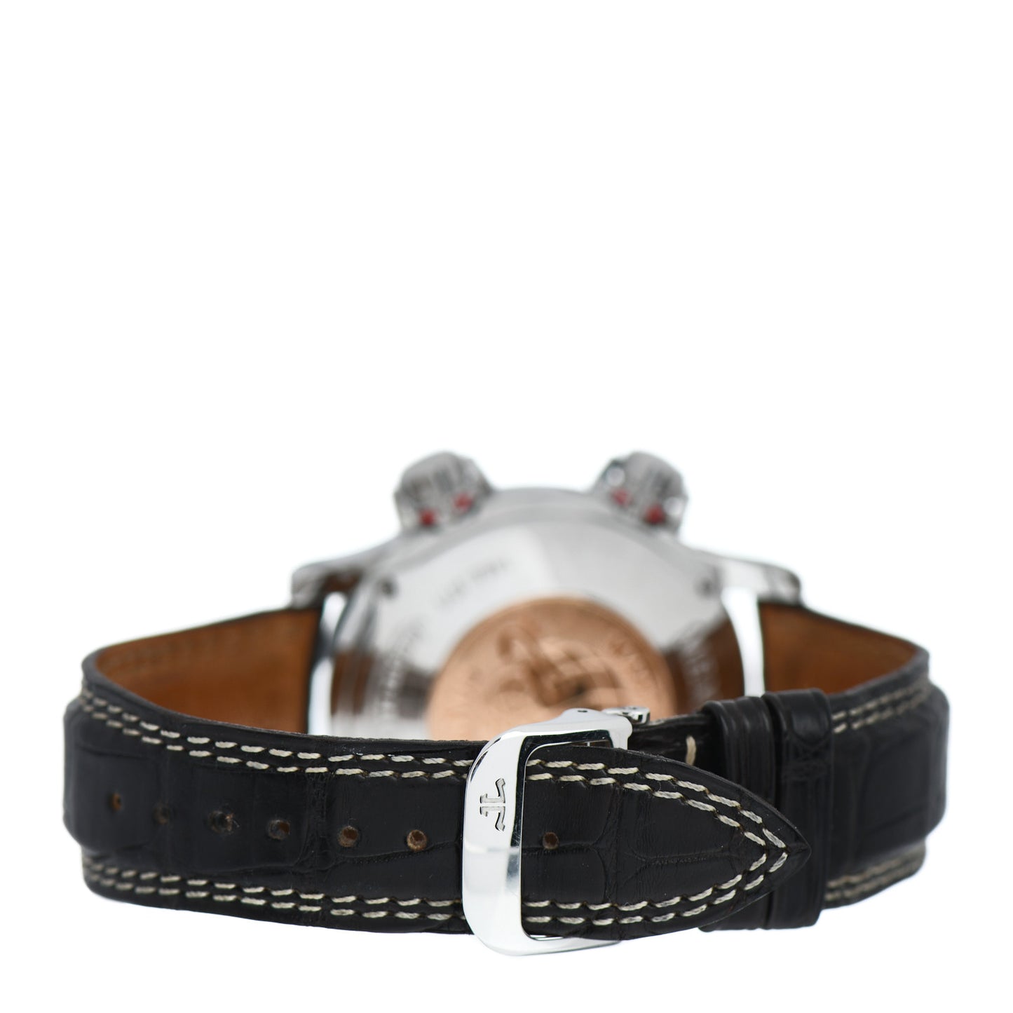 Stainless Steel Alligator 41.5mm Master Compressor Memovox Automatic Watch Black 146.8.97/1