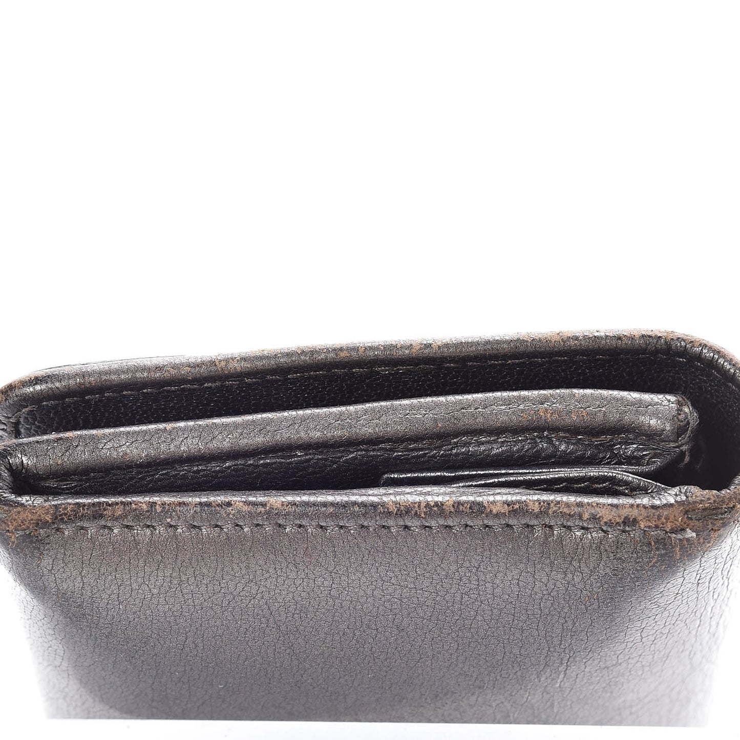 Agneau Classic Gold Hardware Money Wallet Bronze