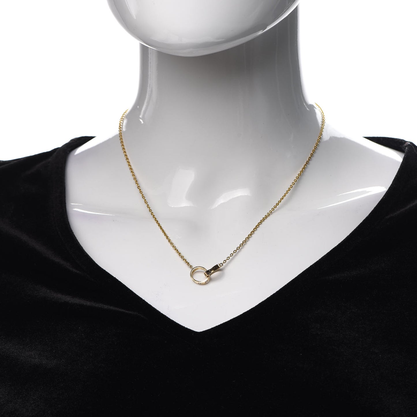18K Yellow Gold Interlocking LOVE Necklace