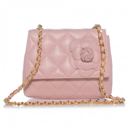 Chanel Lambskin Camellia Mini Flap Pink 1 of 8
