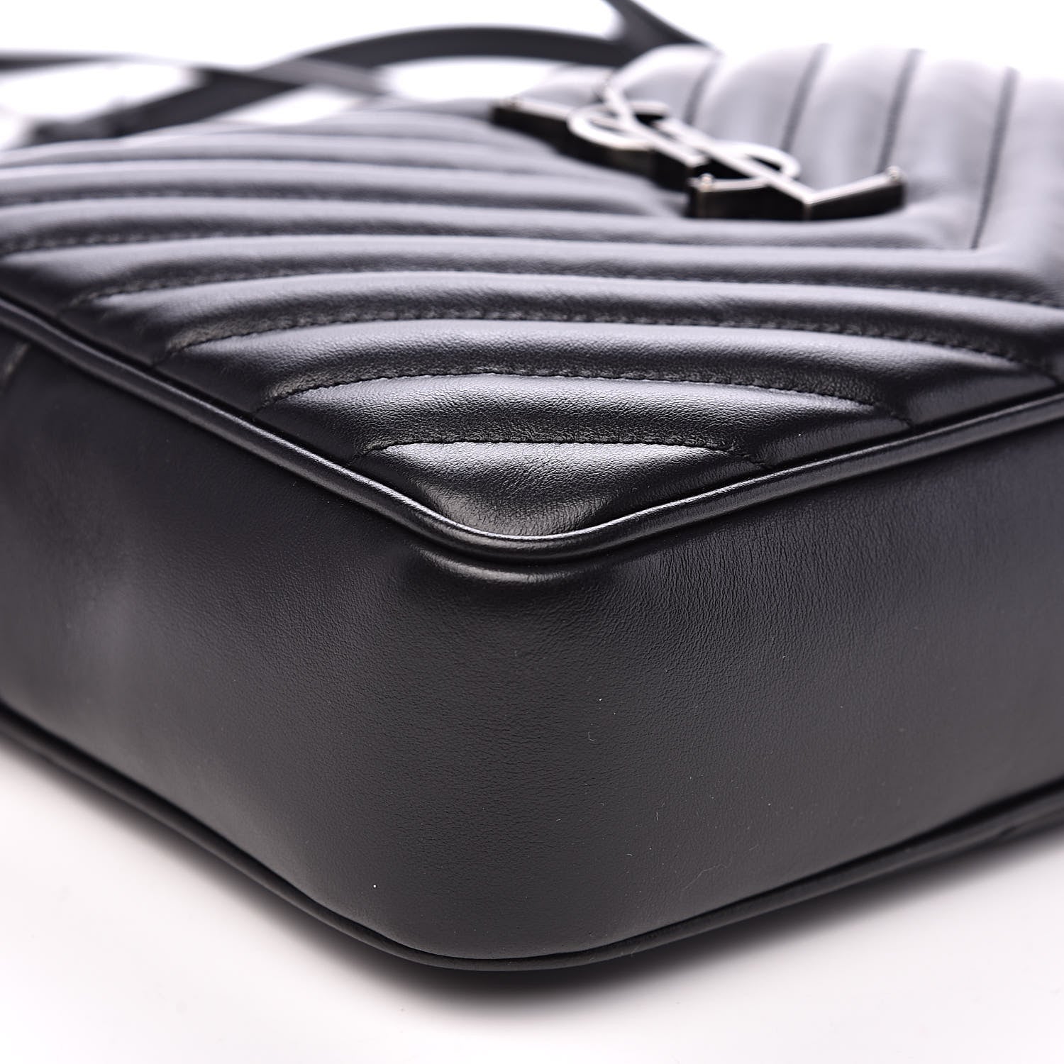 Saint Laurent Calfskin Matelasse Monogram Lou Camera Bag Black 8 of 10
