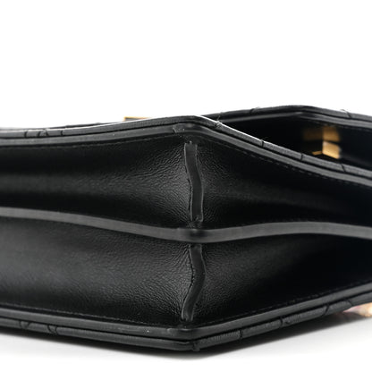 Christian Dior Lambskin Enamel Macrocannage Dioramour Mini Miss Caro Bag Black Red 9 of 9