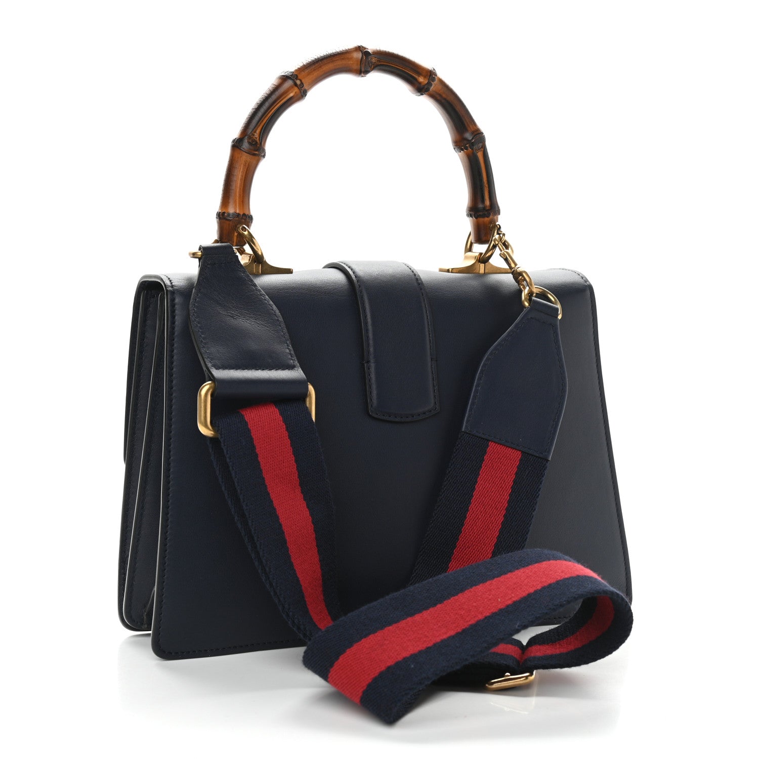 Gucci Moon Calfskin Bamboo Web Medium Dionysus Top Handle Bag Blue Emerald Hibiscus Red 3 of 12