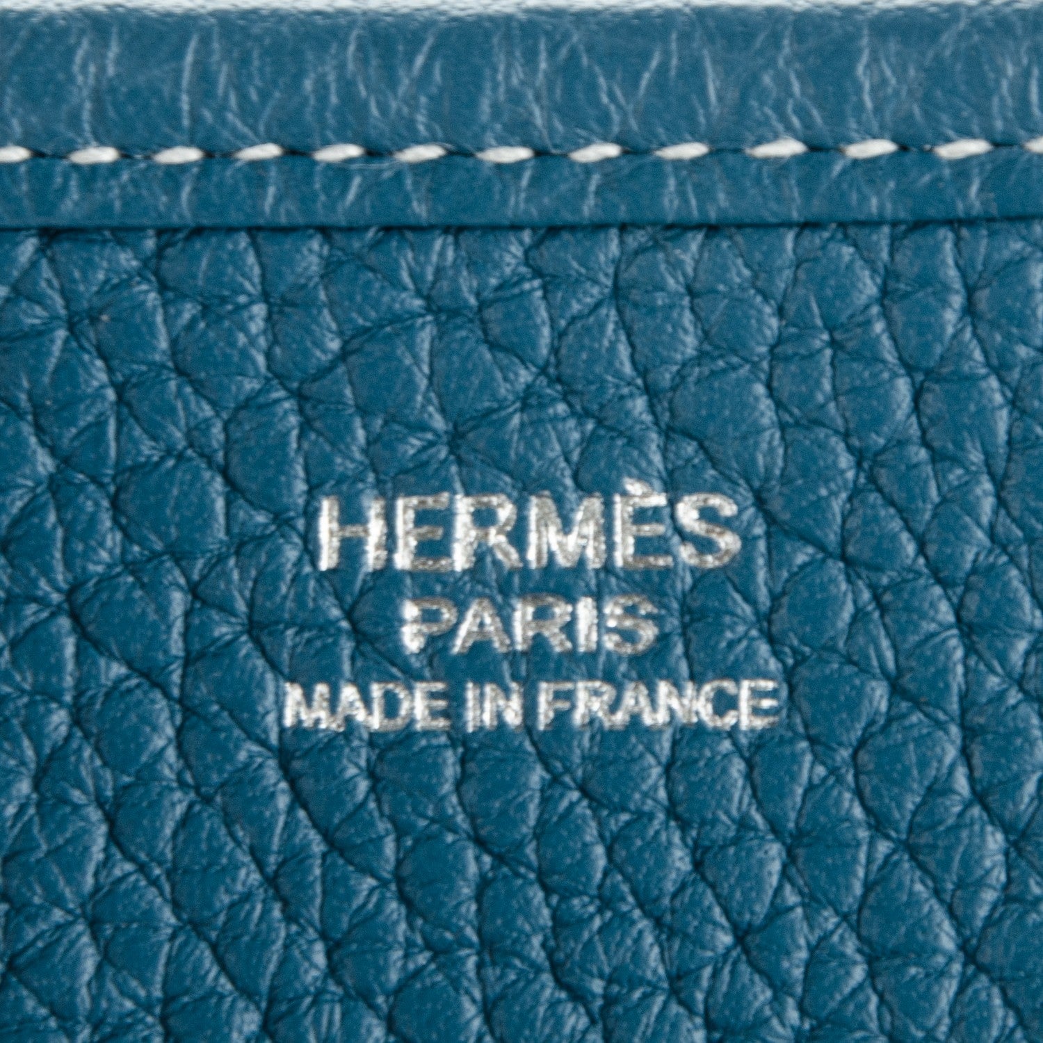 Hermes Taurillon Clemence Evelyne III GM Blue Jean 6 of 7