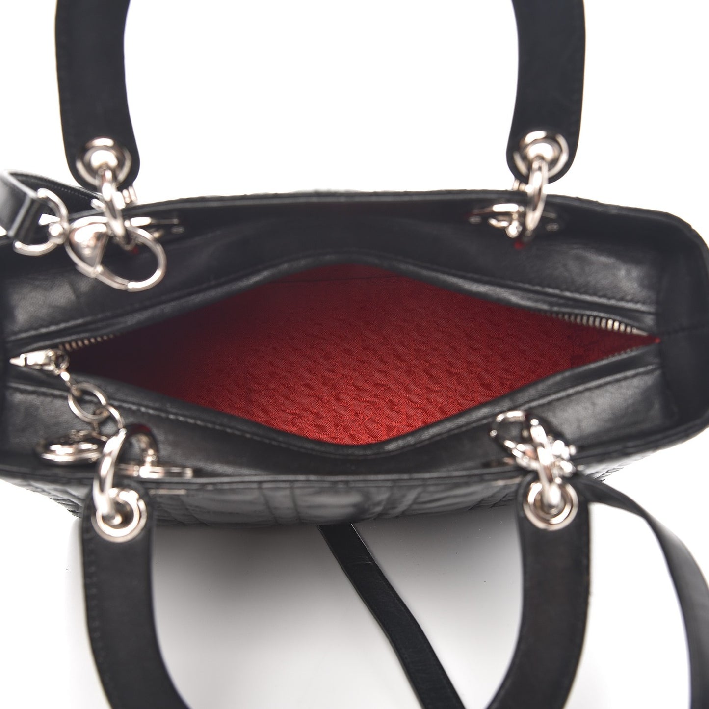 Lambskin Cannage Medium Lady Dior Black