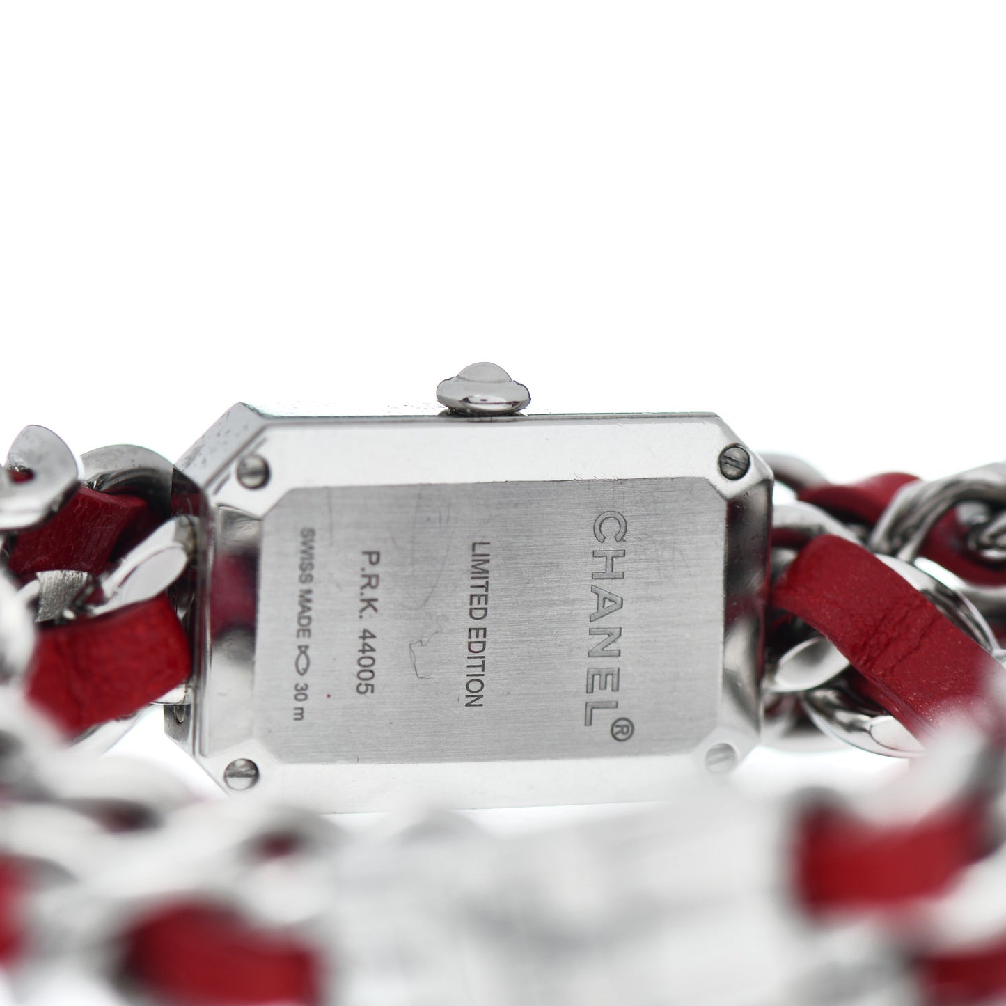 Stainless Steel Lambskin Mother of Pearl 16mm Premiere Rock Triple Row Quartz Watch Red