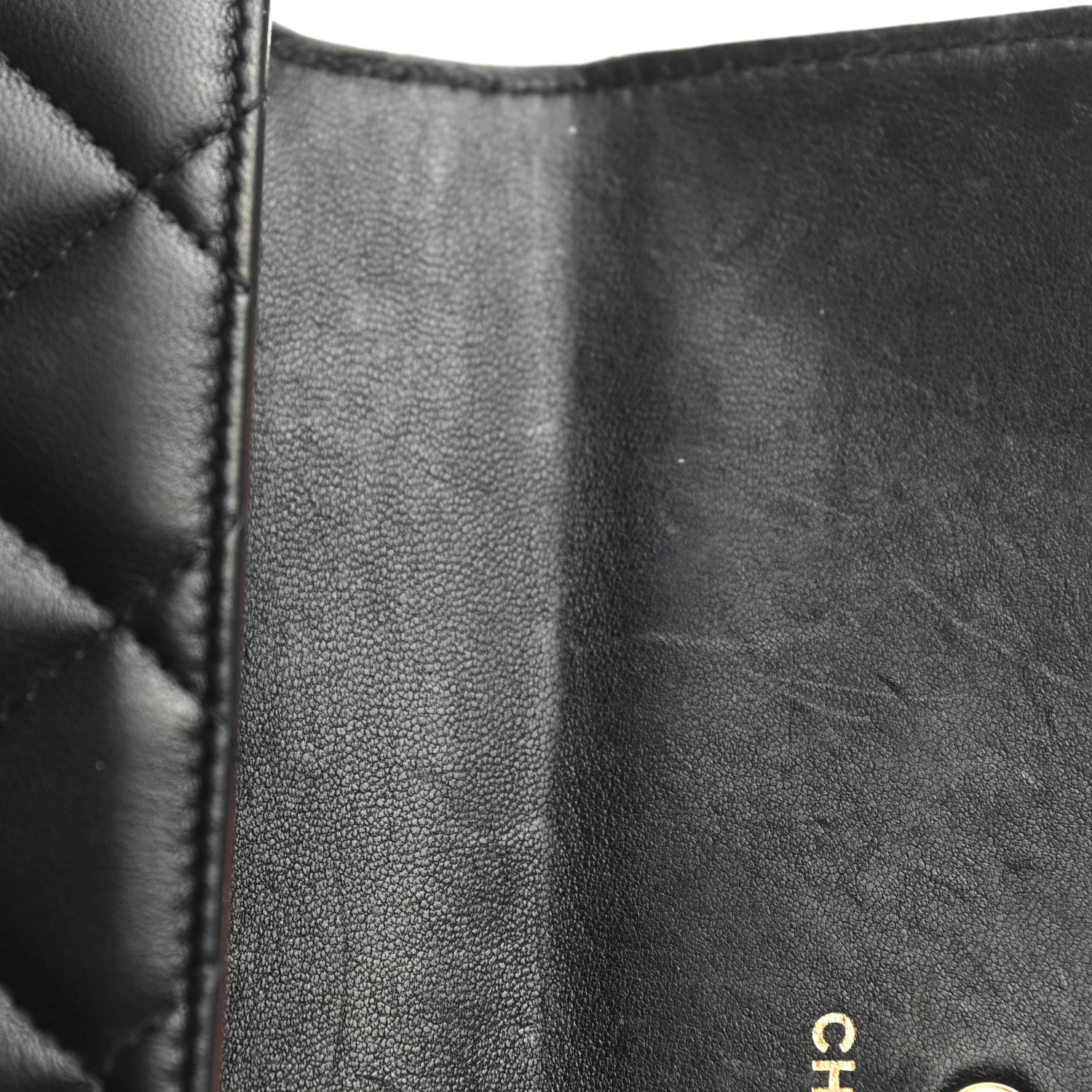 Chanel Lambskin Quilted Large Gusset Flap Wallet Black 10 of 10