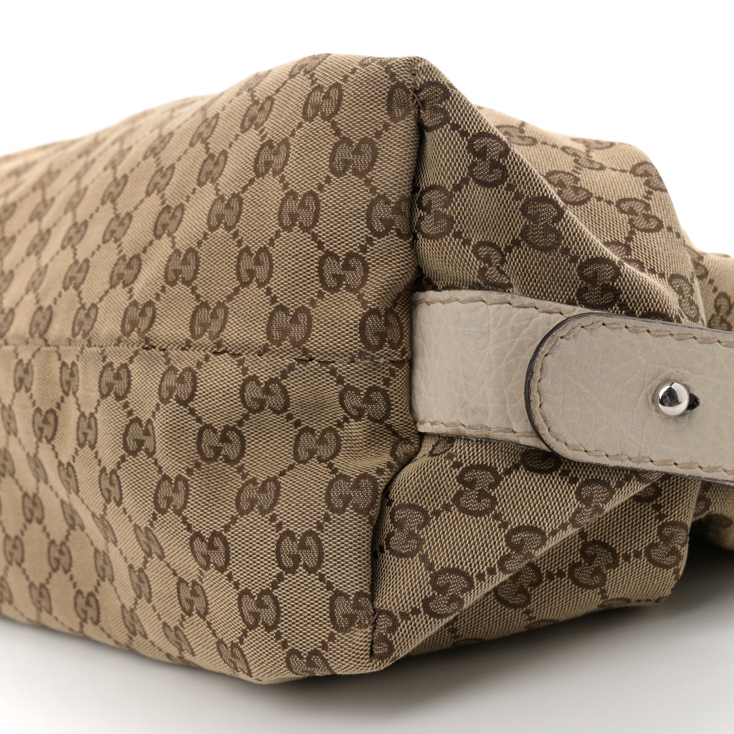 Gucci Monogram Bamboo Bar Tassel Shoulder Bag White 10 of 16