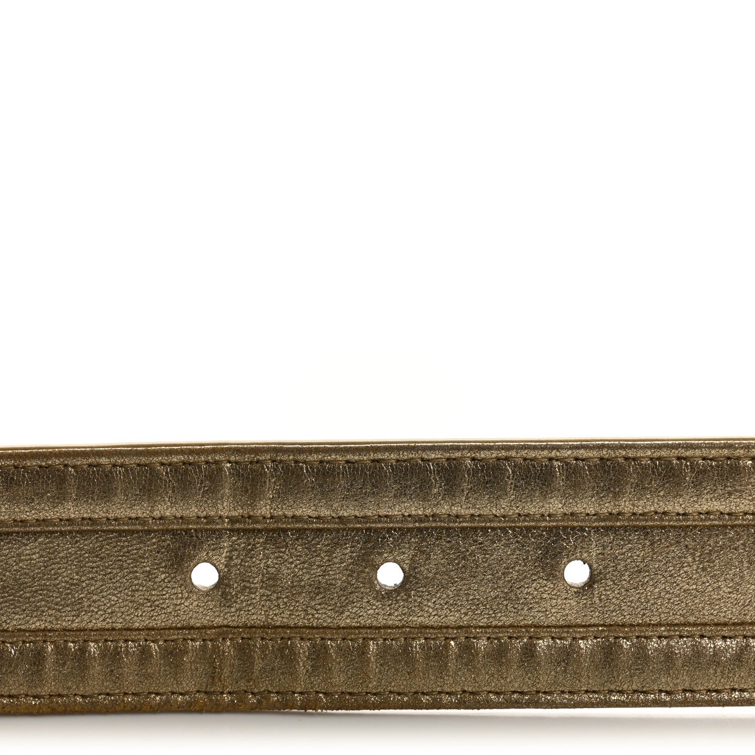 Chanel Metallic Lambskin Pearl CC Belt 80 32 Gold 3 of 7