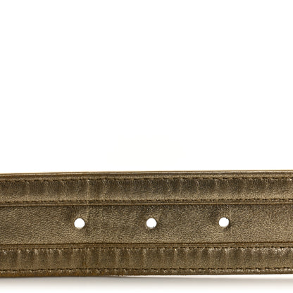 Chanel Metallic Lambskin Pearl CC Belt 80 32 Gold 3 of 7