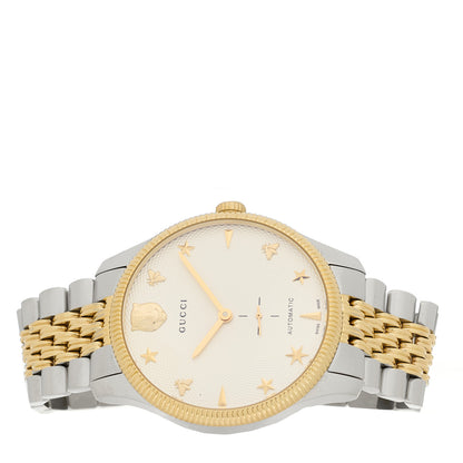 Gucci Stainless Steel 40mm G-Timeless Two Tone Charm Automatic Watch 2 of 4