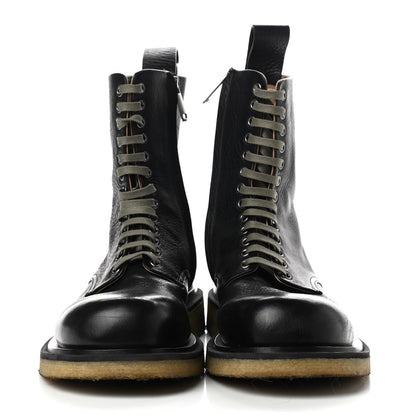 Bottega Veneta Calfskin Lace Up Boots 43 Black 2 of 7