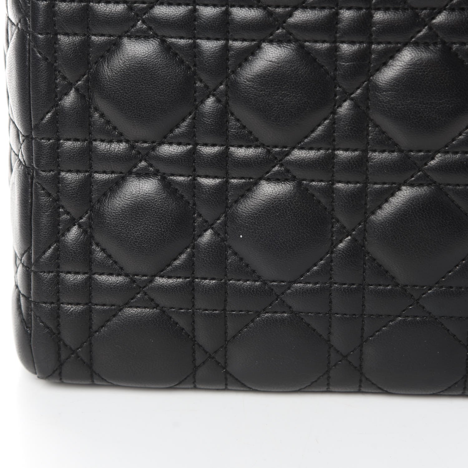 Christian Dior Lambskin Cannage Medium Lady Dior Black 11 of 14