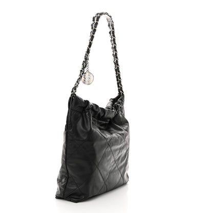 Chanel Shiny Calfskin Quilted Small Chanel 22 Black 4 of 13