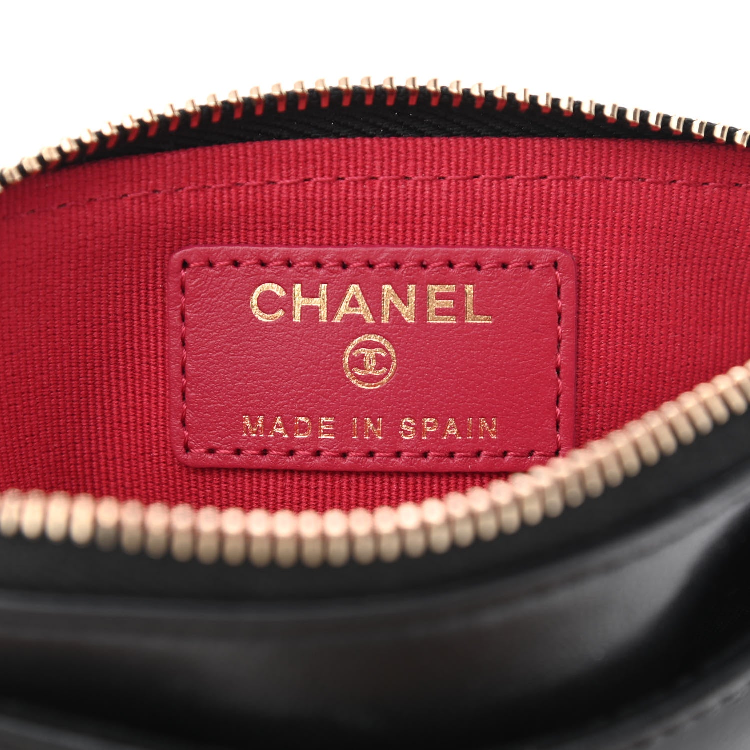 Chanel Lambskin Quilted Chanel 19 Zip Card Holder Wallet Black 6 of 10