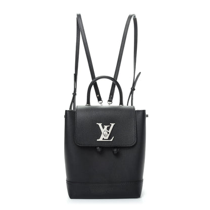 Louis Vuitton Calfskin Lockme Mini Backpack Black 1 of 9