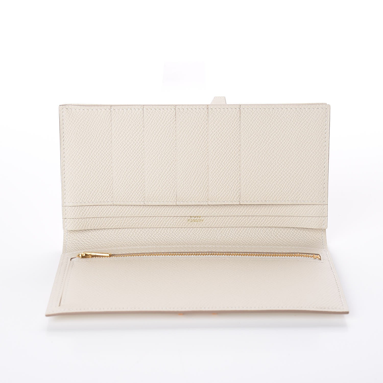 Hermes Epsom Bearn Gusset Wallet Craie 5 of 9