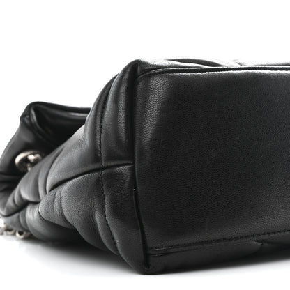 Saint Laurent Lambskin Quilted Small Loulou Puffer Monogram Chain Satchel Black 9 of 10