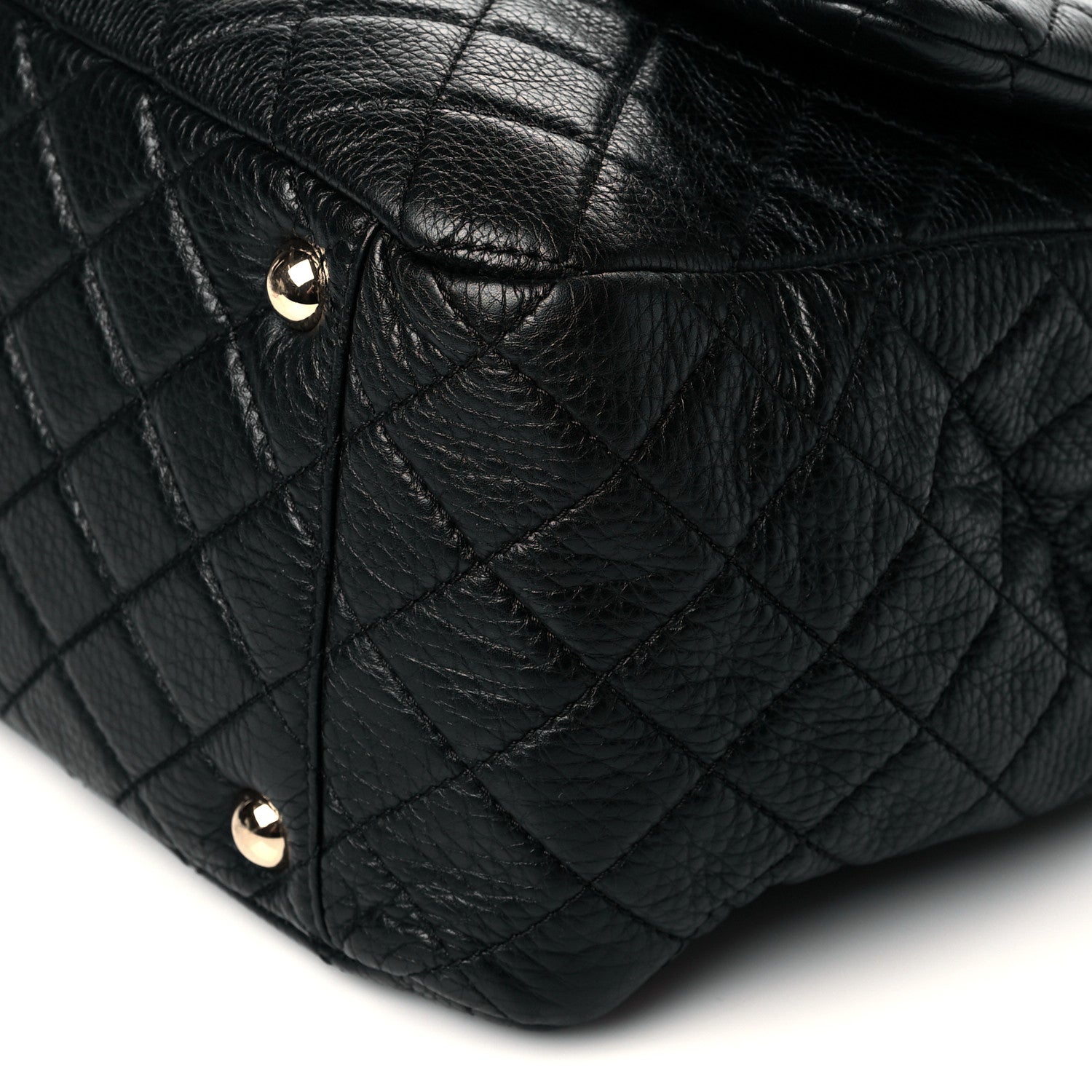 Chanel Calfskin Quilted XXL Travel Flap Bag Black 9 of 9