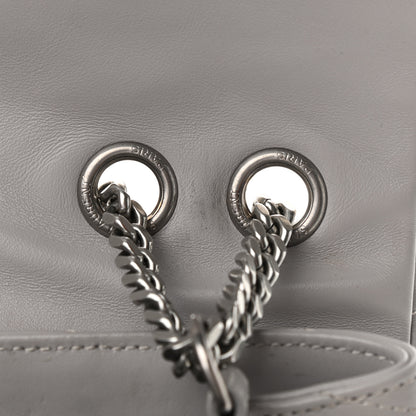 Saint Laurent Calfskin Y Quilted Monogram Medium Loulou Chain Satchel Granite 13 of 13
