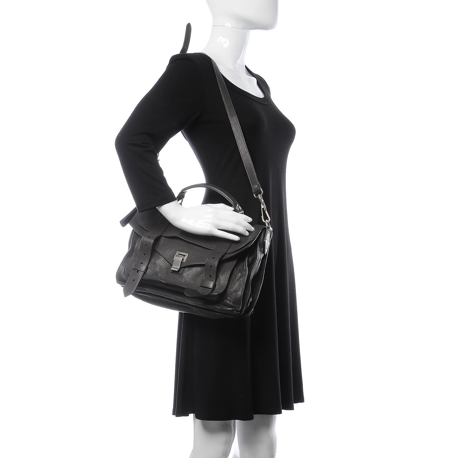 Proenza Schouler Lambskin Medium PS1 Satchel Pepe 2 of 7