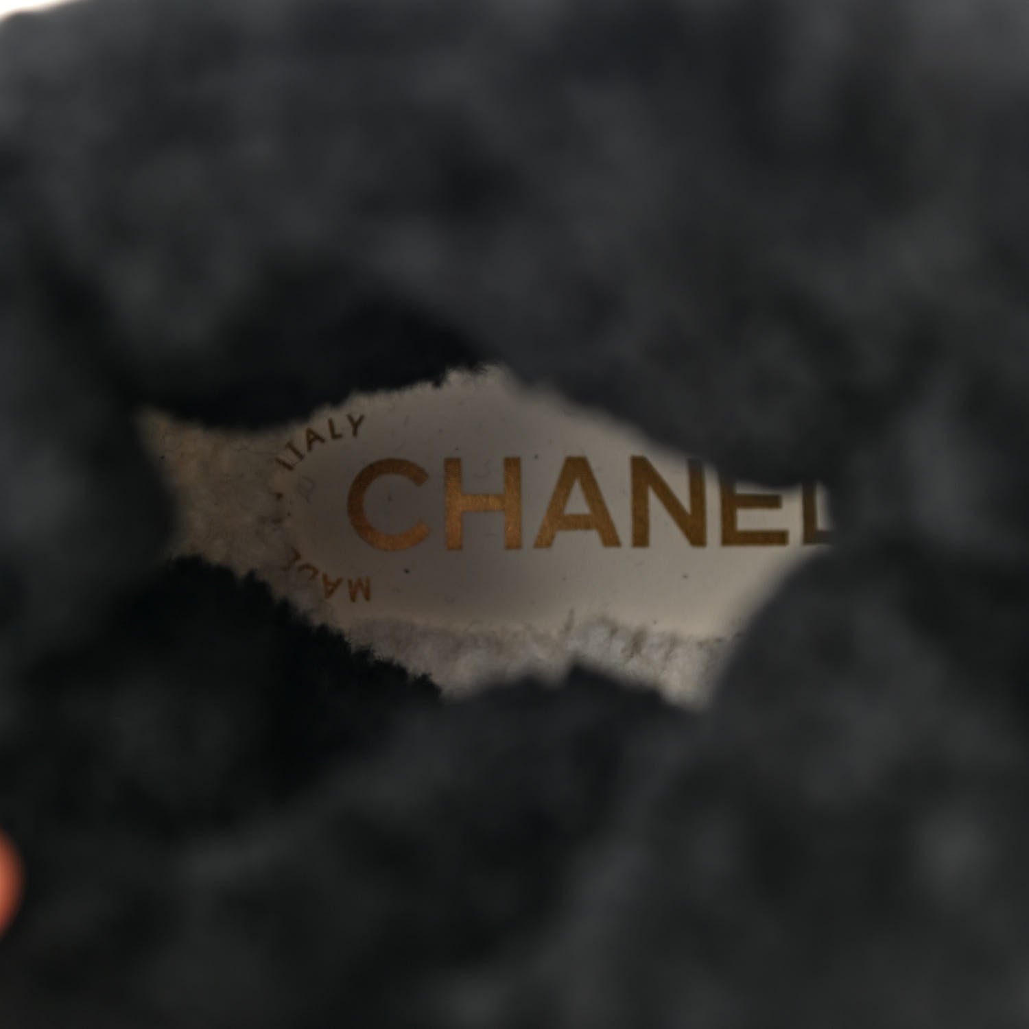 Chanel Calfskin Shearling CC Lace Up Boots 35 Black White 6 of 9