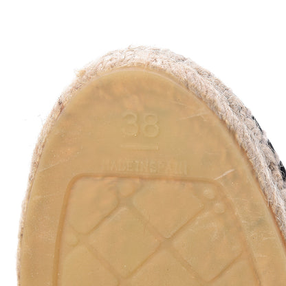 Chanel Lambskin CC Espadrilles 38 Beige Black 7 of 8