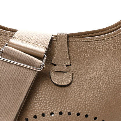 Hermes Taurillon Clemence EVELYNE III PM Gris Tourterelle 8 of 11
