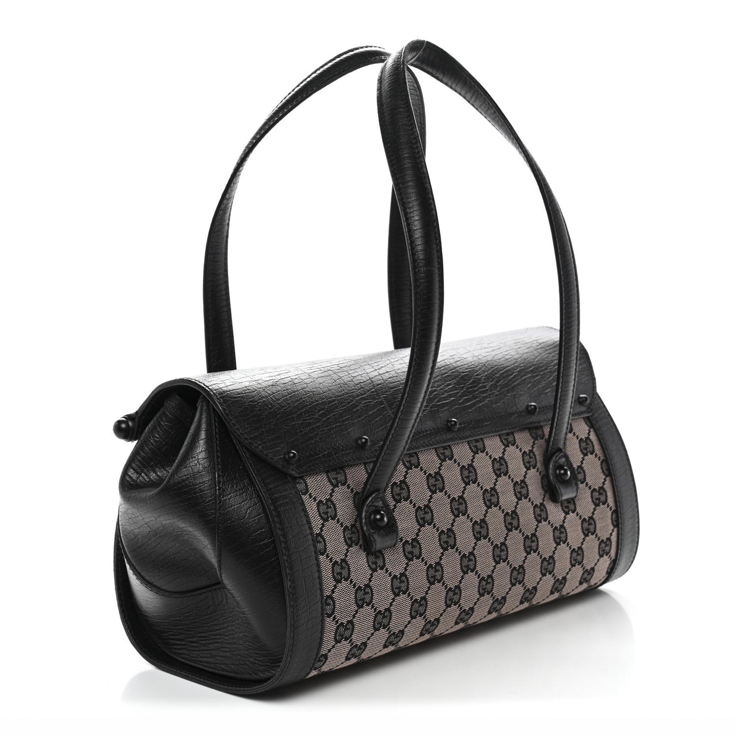 Monogram Bamboo Bullet Handbag Black