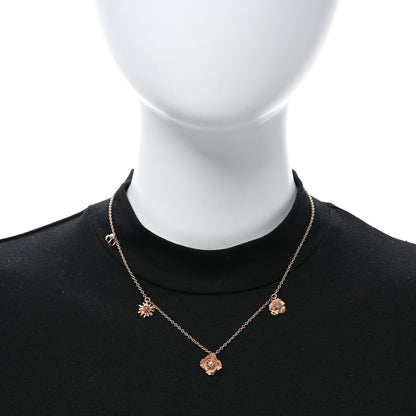 Christian Dior Metal Pearl Flower Daisy Necklace Gold 3 of 5