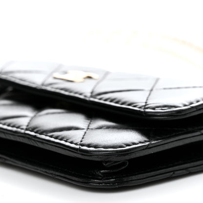 Chanel Calfskin Quilted Maxi Pearls Clutch With Chain Black 11 of 13