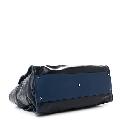 Chanel Glazed Calfskin Large Deauville Tote Blue 3 of 17