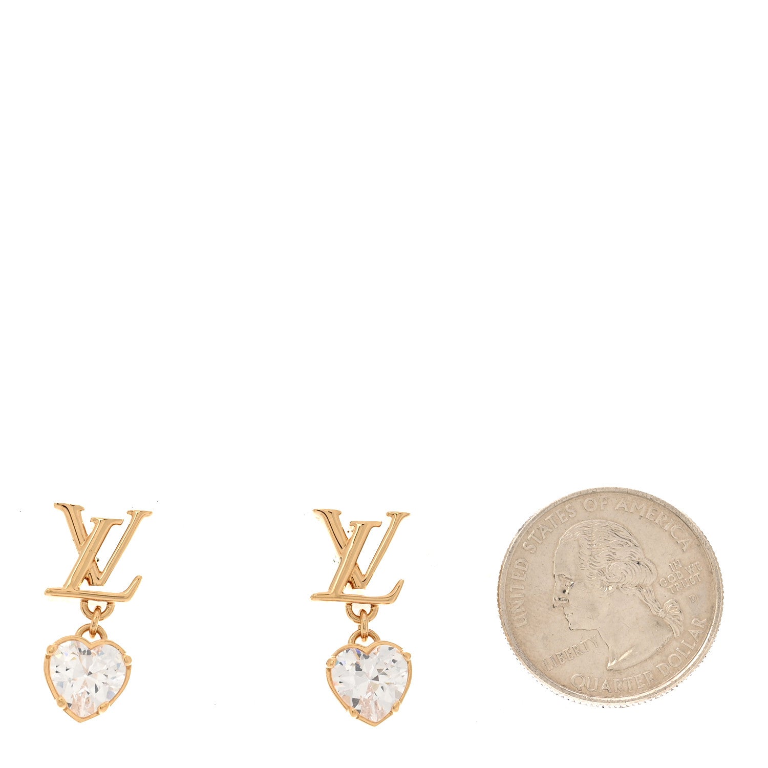 Louis Vuitton Metal LV Iconic Heart Earrings Gold 1767044