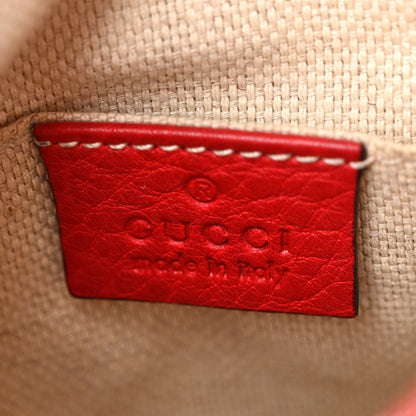 Gucci Pebbled Calfskin Mini Soho Chain Bag Tabasco Red 6 of 12