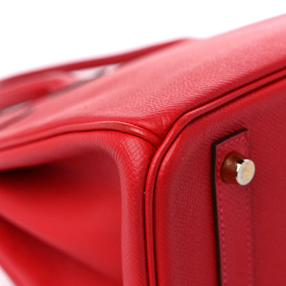 Hermes Epsom Birkin 30 Rouge Casaque 10 of 18