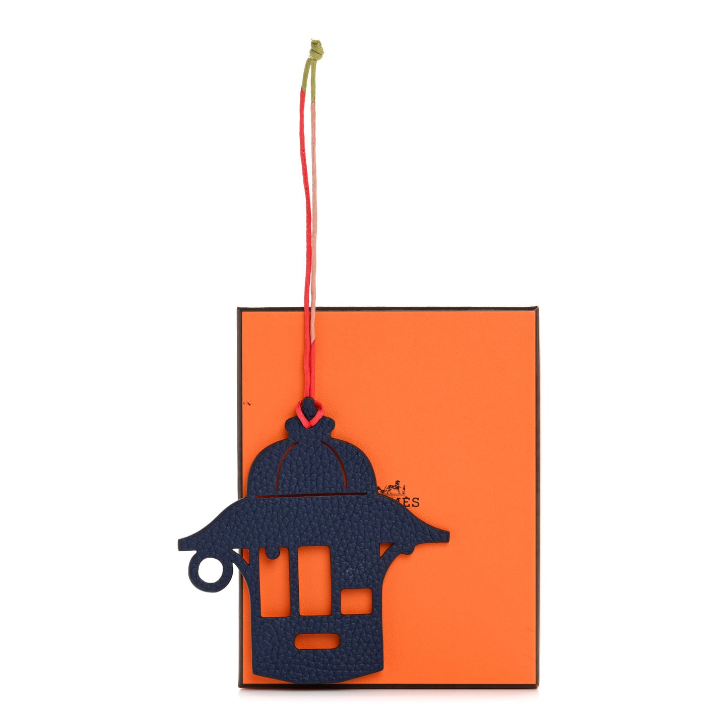 Taurillon Clemence Chevre Mysore Petit H Kiosque 3H Bag Charm Bleu Nuit Rose Azalee