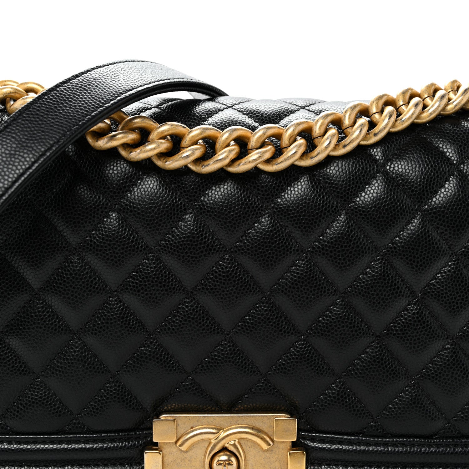 Chanel Caviar Quilted Medium Boy Flap Black 8 of 10