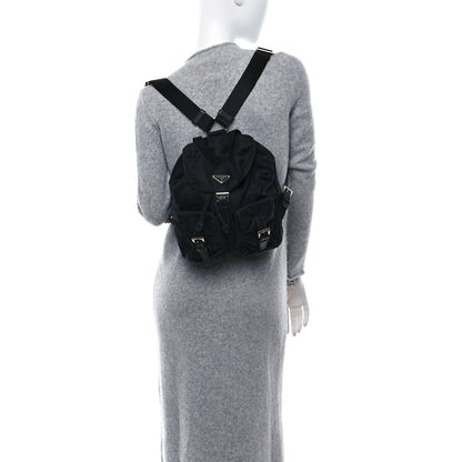 Prada Tessuto Nylon Saffiano Small Backpack Black 2 of 10